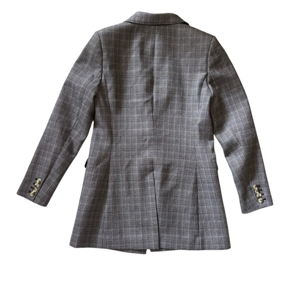 Free people X Saylor Susie Plaid Blazer Grey Check Size Small - Picture 5 of 13